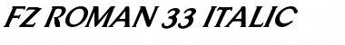 FZ ROMAN 33 ITALIC Normal Font