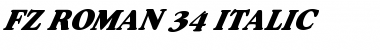 FZ ROMAN 34 ITALIC Normal Font