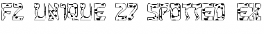 FZ UNIQUE 27 SPOTTED EX Normal Font