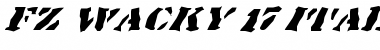 FZ WACKY 17 ITALIC Normal Font