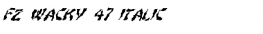 Download FZ WACKY 47 ITALIC Font