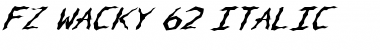 FZ WACKY 62 ITALIC Normal Font