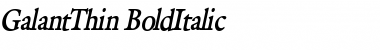 GalantThin BoldItalic Font