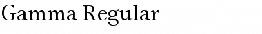 Gamma Regular Font
