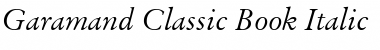 Garamand Classic Book Italic Font