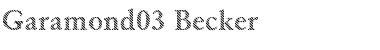 Garamond03 Becker Regular Font