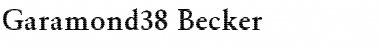 Garamond38 Becker Regular Font