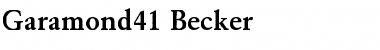 Garamond41 Becker Regular Font