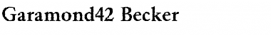 Download Garamond42 Becker Font