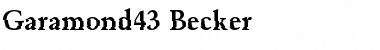 Garamond43 Becker Regular Font