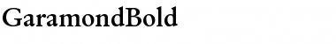 GaramondBold Regular Font