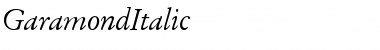 GaramondItalic Regular Font