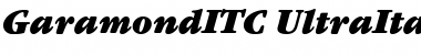 GaramondITC Ultra Italic Font