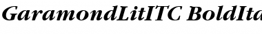 GaramondLitITC Bold Italic Font