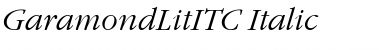 GaramondLitITC Italic Font