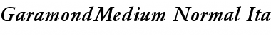 GaramondMedium-Normal-Italic Regular Font