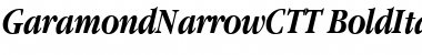 GaramondNarrowCTT BoldItalic Font