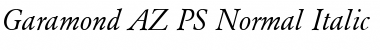 Garamond_A.Z_PS Normal-Italic Font