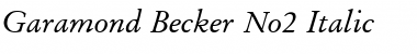 Garamond Becker No2 Italic Font