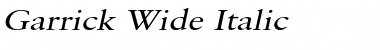 Garrick Wide Italic Font