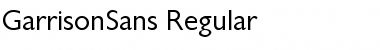 GarrisonSans-Regular Regular Font