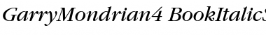 GarryMondrian4 BookItalicSH Font