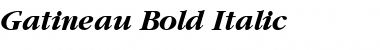 Gatineau Bold Italic Font