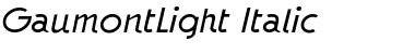 Download GaumontLight Italic Font