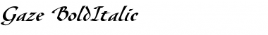 Gaze BoldItalic Font