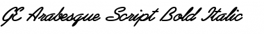 GE Arabesque Script Bold Italic Font