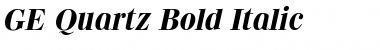 GE Quartz Bold Italic Font