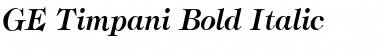 GE Timpani Bold Italic Font