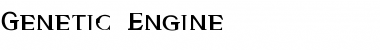 Genetic Engine Regular Font