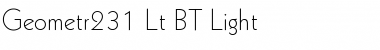 Geometr231 Lt BT Light Font