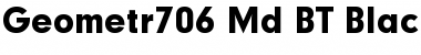 Geometr706 Md BT Black Font