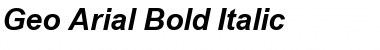 Geo_Arial Bold Italic Font