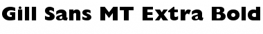 Gill Sans MT Extra Bold Regular Font