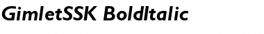 GimletSSK BoldItalic Font