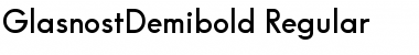 GlasnostDemibold Regular Font