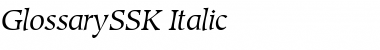 GlossarySSK Italic Font