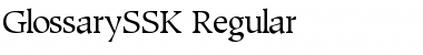 GlossarySSK Regular Font