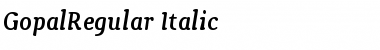 GopalRegular Italic Regular Font