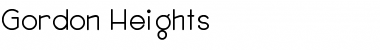 Gordon Heights Regular Font