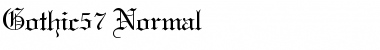 Gothic57 Normal Font