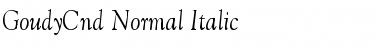 GoudyCnd-Normal-Italic Regular Font