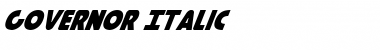 Governor Italic Italic Font