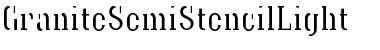 GraniteSemiStencilLight Regular Font
