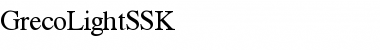 GrecoLightSSK Regular Font