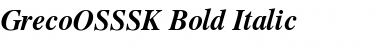 GrecoOSSSK Bold Italic Font