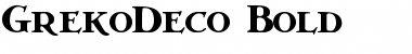 GrekoDeco Bold Font